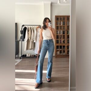 AGOLDE Vintage Flare High Rise Jeans Sz 32 Clamour 100% Organic Cotton NEW